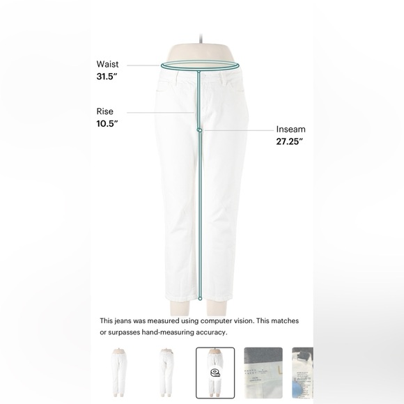 Kate Spade white Straight Leg Jeans size 30 - Picture 3 of 5